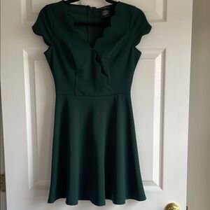 b darlin hunter green dress Gomeza Strapless Cut Out Maxi Dress Dark Green main image 1